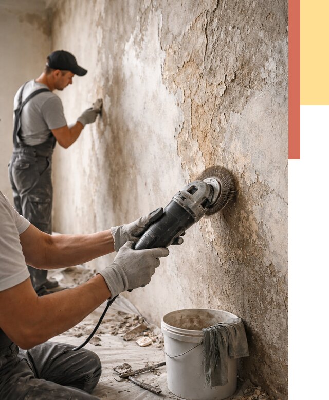 Снятие и удаление краски со стен в Когалыме от 2171 руб. — ОТДЕЛОЧНИК-Кгл