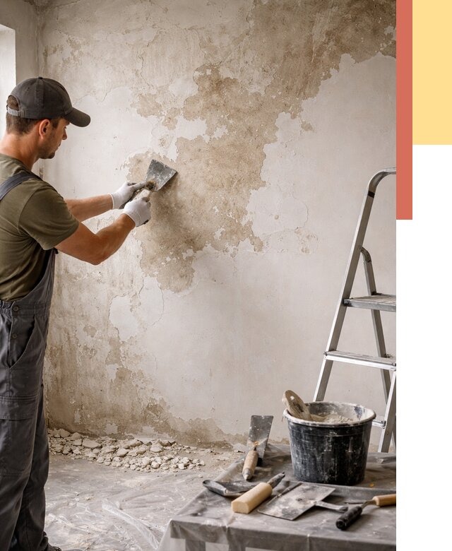 Снятие старой шпаклевки в Когалыме от 1913 руб. — быстро и недорого | ОТДЕЛОЧНИК-Кгл