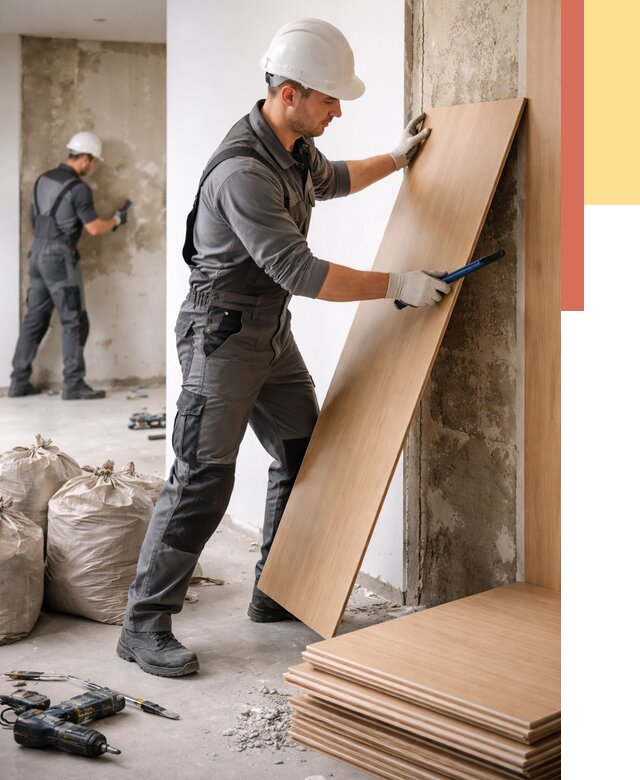 Демонтаж стеновых панелей в Когалыме от 3618 руб. за м² быстро и недорого | ОТДЕЛОЧНИК-Кгл