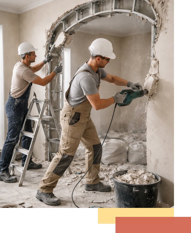 Демонтаж гипсокартонной арки в Когалыме быстро и аккуратно