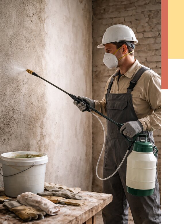 Антисептическая обработка стен в Когалыме от 1241 руб. — быстро и недорого | ОТДЕЛОЧНИК-Кгл