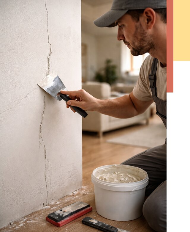 Заделка трещин и сколов в Когалыме от 2533 руб. — быстро и недорого | ОТДЕЛОЧНИК-Кгл