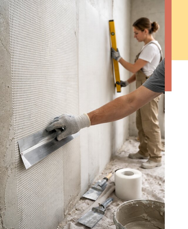 Армирование стен стеклосеткой в Когалыме от 3308 руб. под ключ | ОТДЕЛОЧНИК-Кгл