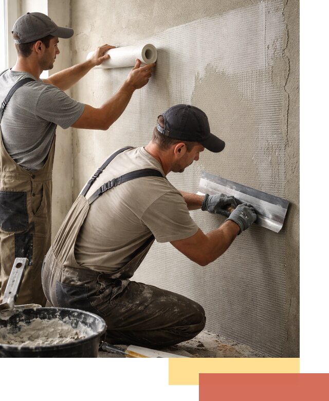 Армирование стен стеклосеткой в Когалыме для прочной отделки