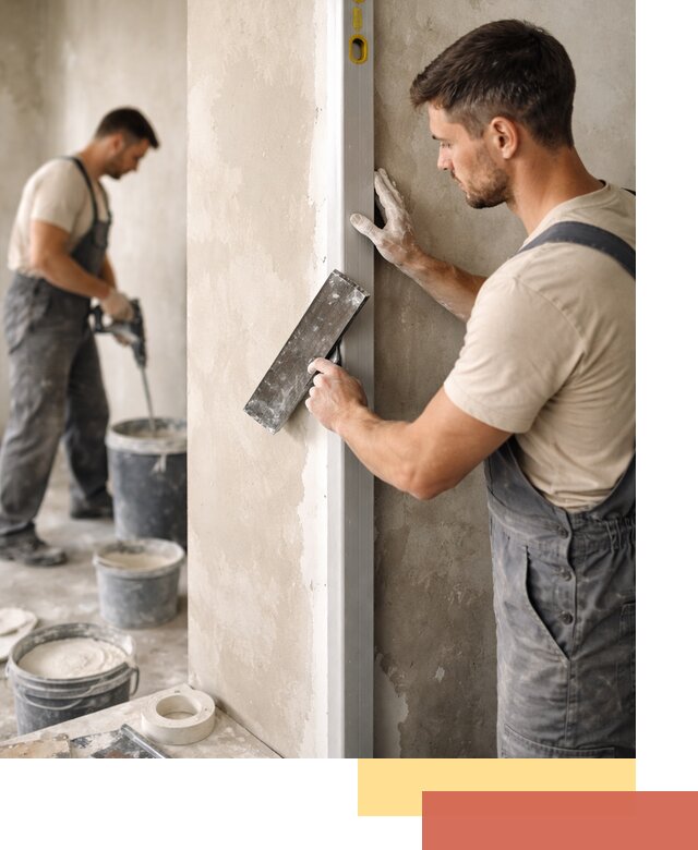 Выведение углов стен в Когалыме: монтаж и оштукатуривание