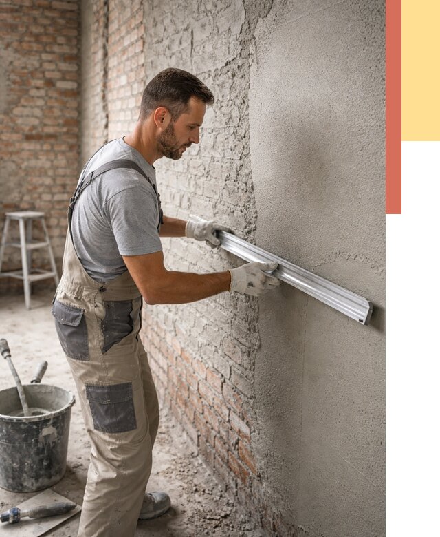 Штукатурка кирпичных стен в Когалыме от 4652 руб/м2 — быстро и недорого | ОТДЕЛОЧНИК-Кгл