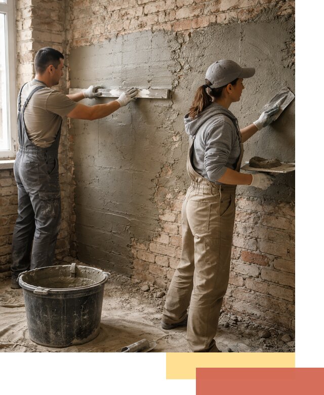 Штукатурка кирпичных стен в Когалыме — качественно и надежно