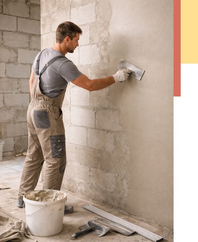 Штукатурка стен из газобетона в Когалыме от 2171 руб./м2 — быстро и недорого | ОТДЕЛОЧНИК-Кгл