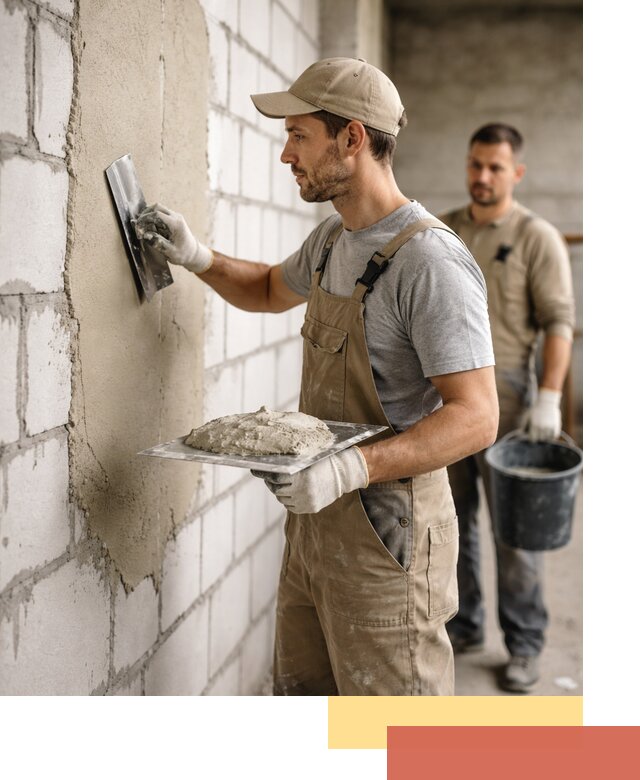 Штукатурка стен из газобетона в Когалыме под ключ