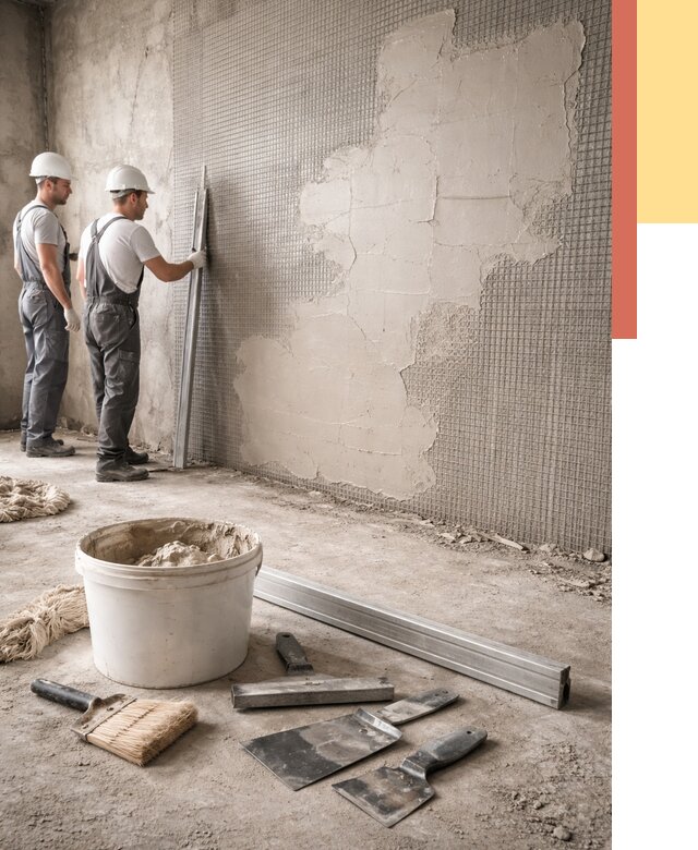 Штукатурка стен по сетке в Когалыме от 5686 руб./м2 — быстро и недорого | ОТДЕЛОЧНИК-Кгл