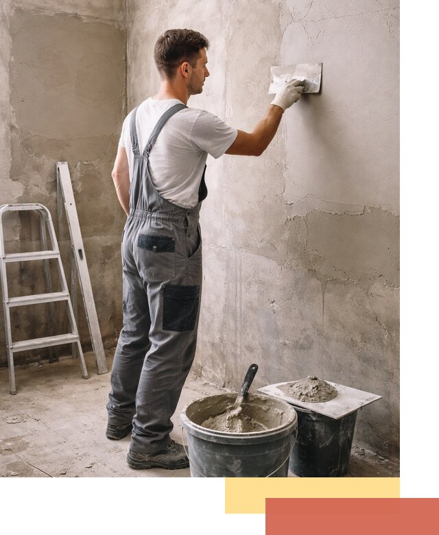 Штукатурка стен в ванной под ключ в Когалыме