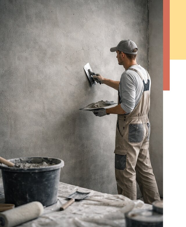 Декоративная штукатурка под бетон в Когалыме от 2585 руб./м² — нанесение под ключ | ОТДЕЛОЧНИК-Кгл