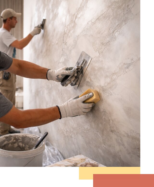 Декоративная штукатурка под мрамор в Когалыме для стен и потолков