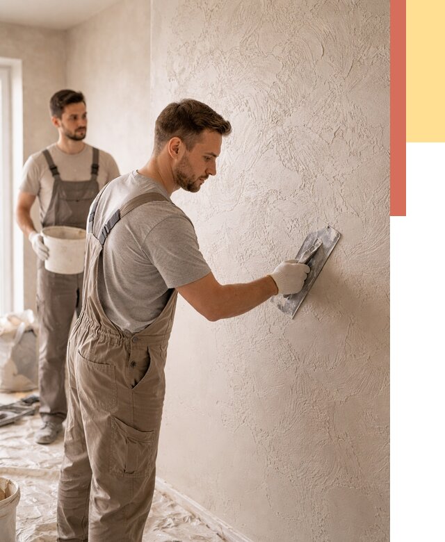 Фактурная штукатурка стен в Когалыме от 4342 руб./м² — заказать под ключ | ОТДЕЛОЧНИК-Кгл