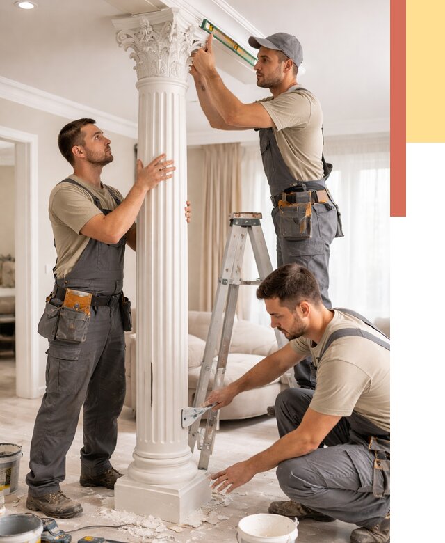 Установка декоративных колонн в Когалыме от 12406 руб. под ключ | ОТДЕЛОЧНИК-Кгл