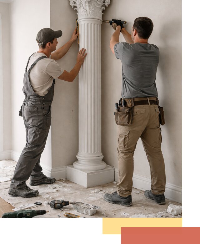 Установка декоративных колонн в Когалыме под ключ