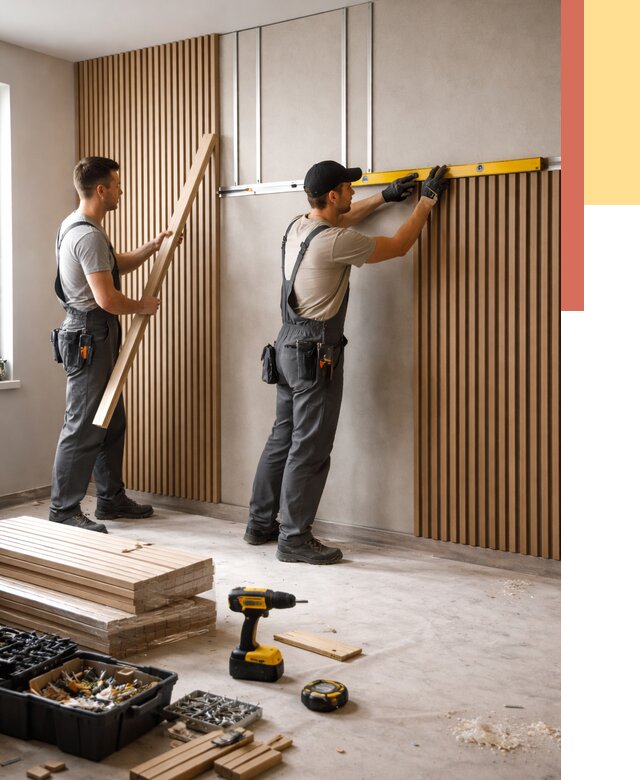 Монтаж реечных панелей на стены в Когалыме от 1241 руб. — быстро и недорого | ОТДЕЛОЧНИК-Кгл