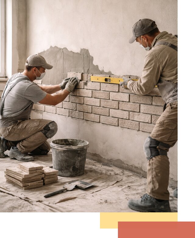 Монтаж декоративного кирпича профессионально в Когалыме