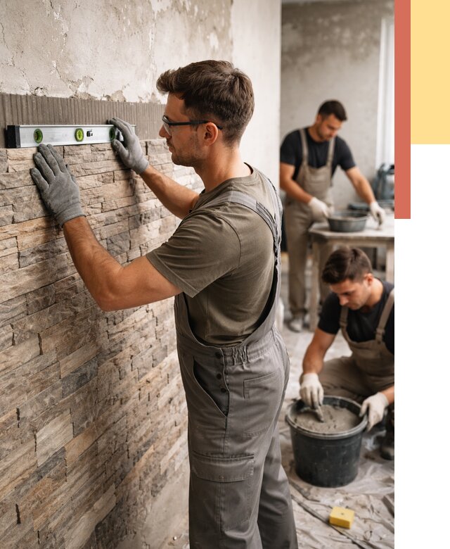 Монтаж искусственного камня в Когалыме от 4652 руб. под ключ | ОТДЕЛОЧНИК-Кгл