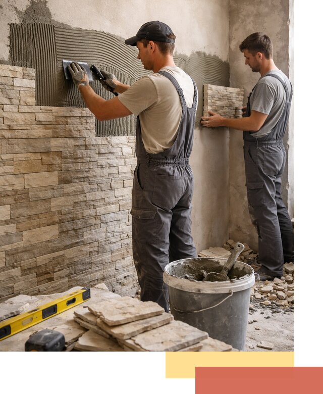 Монтаж искусственного камня в Когалыме — облицовка стен и фасадов