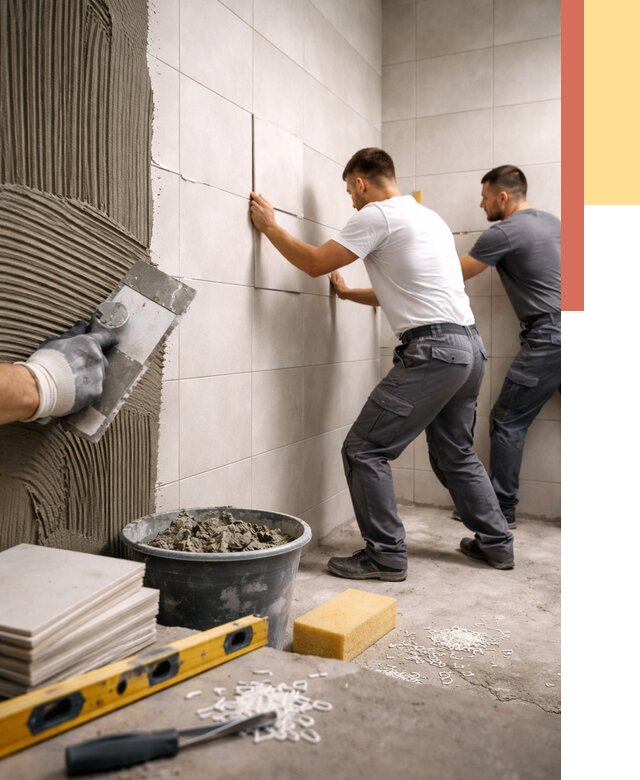 Укладка плитки на стены в Когалыме от 879 руб. — качественно и недорого | ОТДЕЛОЧНИК-Кгл