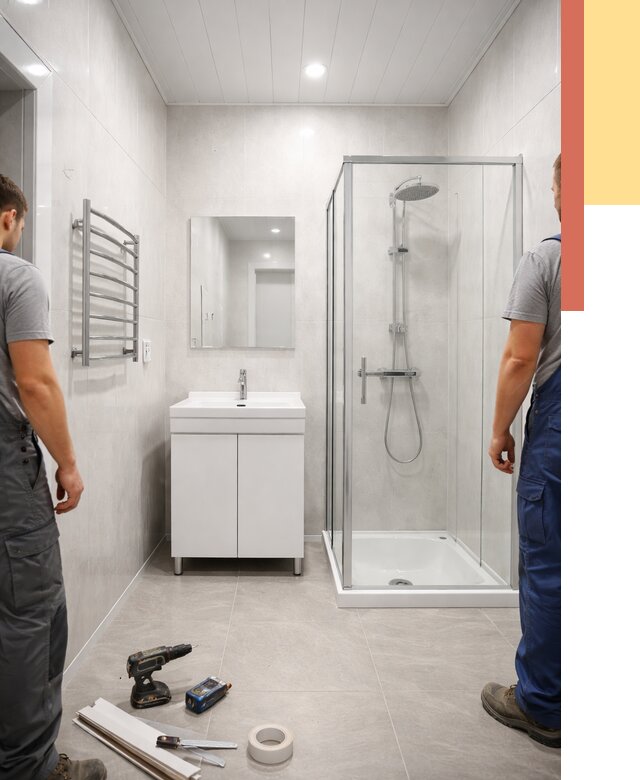 Отделка ванной комнаты панелями ПВХ в Когалыме от 4652 руб. за м2 | ОТДЕЛОЧНИК-Кгл