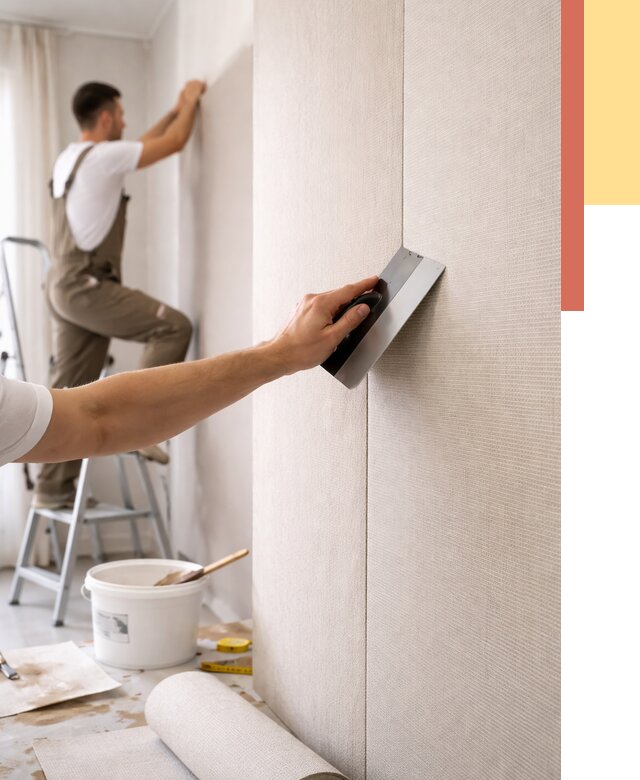 Поклейка текстильных обоев в Когалыме от 4652 руб. под ключ | ОТДЕЛОЧНИК-Кгл