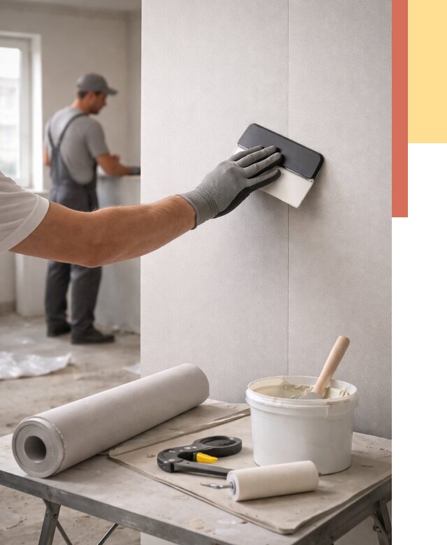 Поклейка обоев под покраску в Когалыме от 3618 руб. за м2 | ОТДЕЛОЧНИК-Кгл