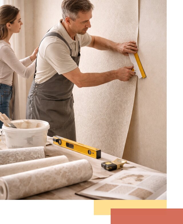 Поклейка обоев с подбором рисунка в Когалыме