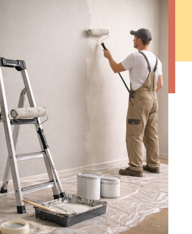 Покраска стен латексной краской в Когалыме от 4652 руб. за м2 | ОТДЕЛОЧНИК-Кгл