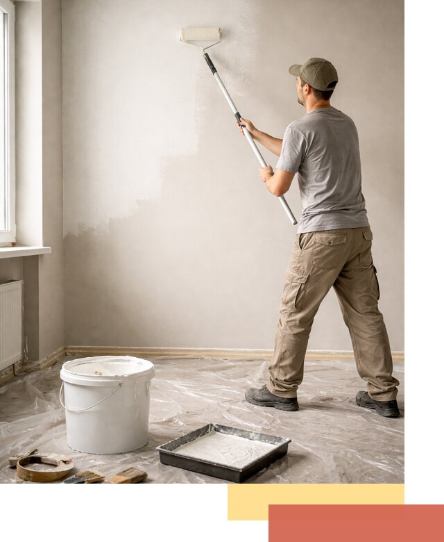 Покраска стен латексной краской в Когалыме качественно и быстро