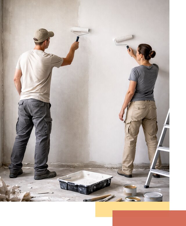 Окраска стен по стеклохолсту в Когалыме качественно и долговечно