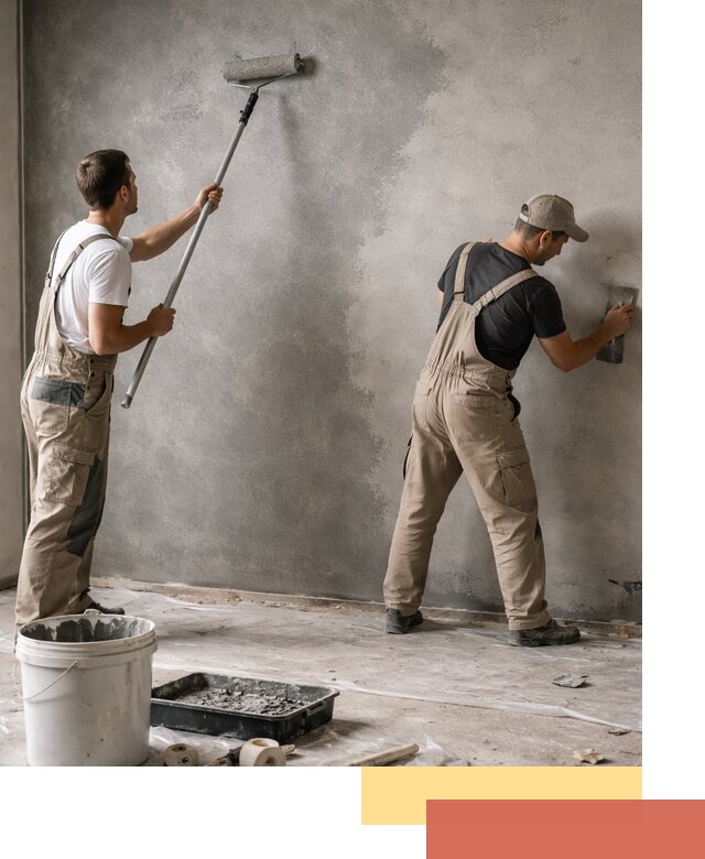 Покраска стен под бетон в Когалыме профессионально и недорого