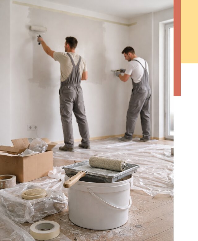 Покраска стен в квартире в Когалыме от 2585 руб/м2 — быстро и недорого | ОТДЕЛОЧНИК-Кгл