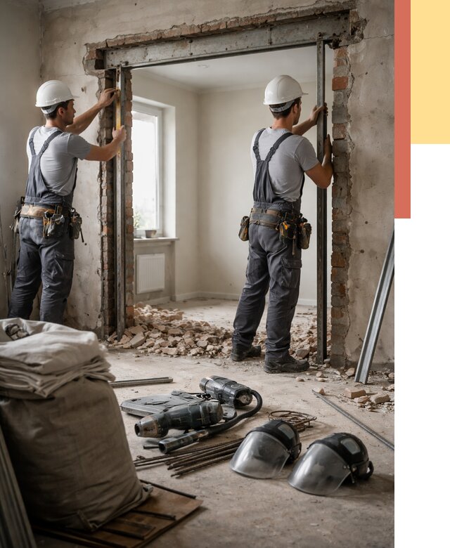 Расширение дверного проема в Когалыме от 12923 руб. под ключ | ОТДЕЛОЧНИК-Кгл