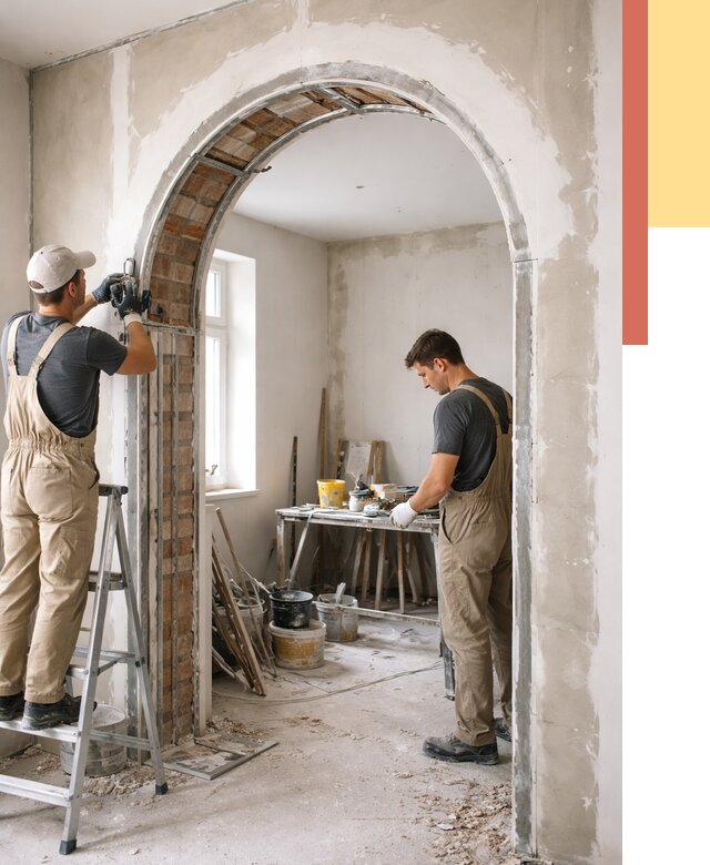 Устройство арочного проема в Когалыме от 9821 руб. под ключ — быстро и недорого | ОТДЕЛОЧНИК-Кгл