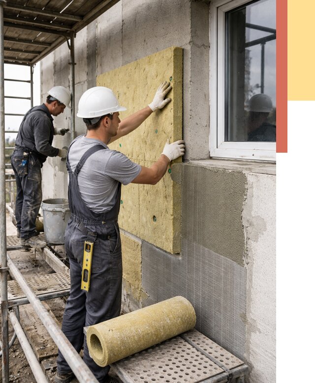 Утепление стен в Когалыме от 4445 руб. под ключ — быстро и недорого | ОТДЕЛОЧНИК-Кгл