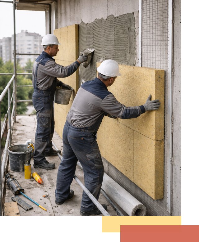 Утепление стен зданий и домов в Когалыме качественно и надежно