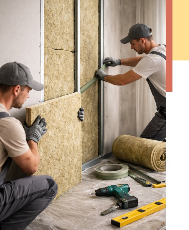 Шумоизоляция стен в Когалыме под ключ от 1913 руб. | ОТДЕЛОЧНИК-Кгл