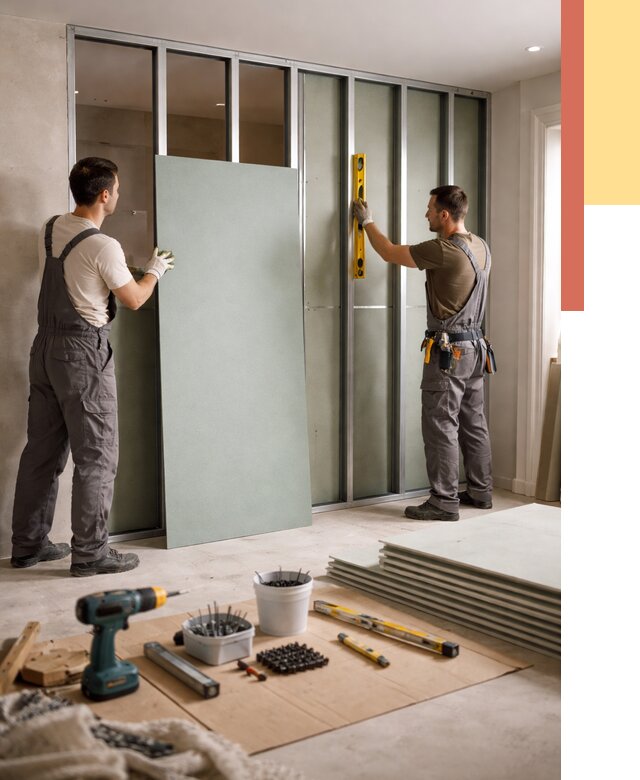 Перегородка из влагостойкого гипсокартона в Когалыме от 4962 руб. — монтаж под ключ | ОТДЕЛОЧНИК-Кгл