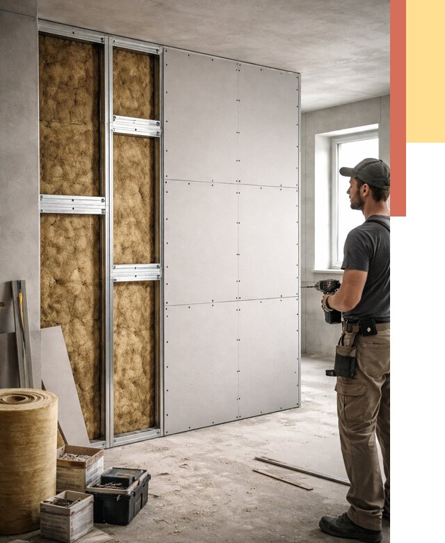 Усиленная перегородка под навеску в Когалыме от 13233 руб. — монтаж под ключ | ОТДЕЛОЧНИК-Кгл