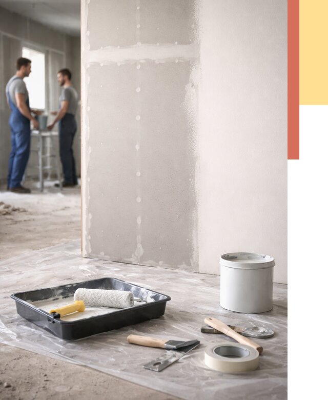 Покраска перегородок из гипсокартона в Когалыме от 4652 руб. под ключ | ОТДЕЛОЧНИК-Кгл