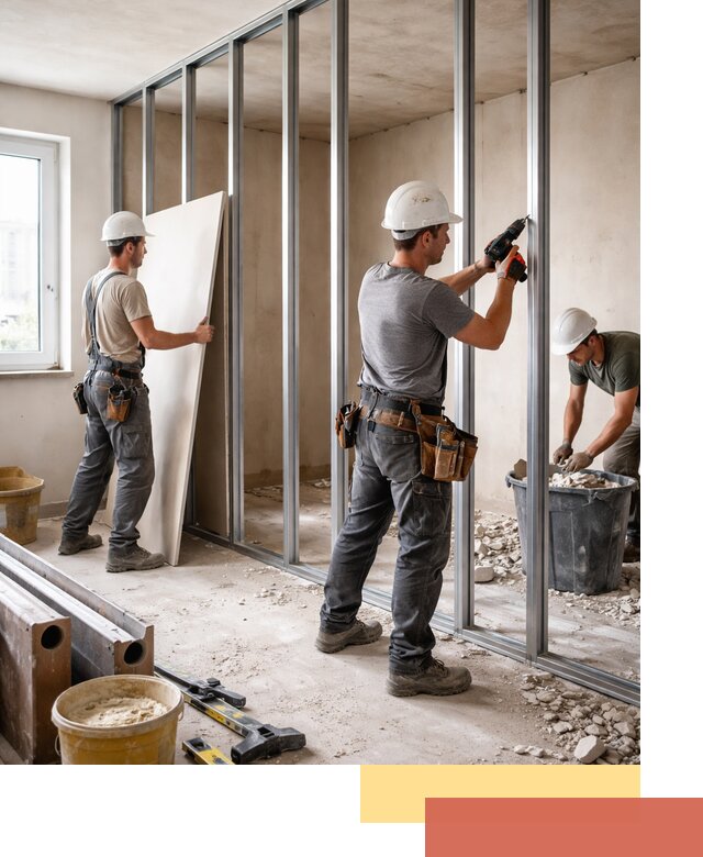 Перенос гипсокартонной перегородки в Когалыме профессионально и быстро