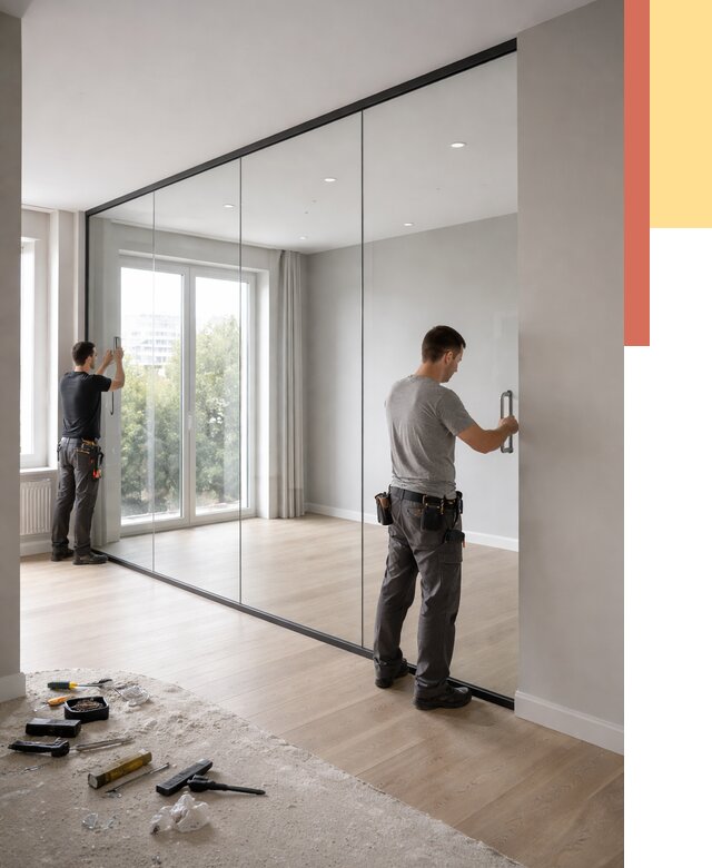 Изготовление стеклянных перегородок в Когалыме от 12767 руб. под ключ | ОТДЕЛОЧНИК-Кгл