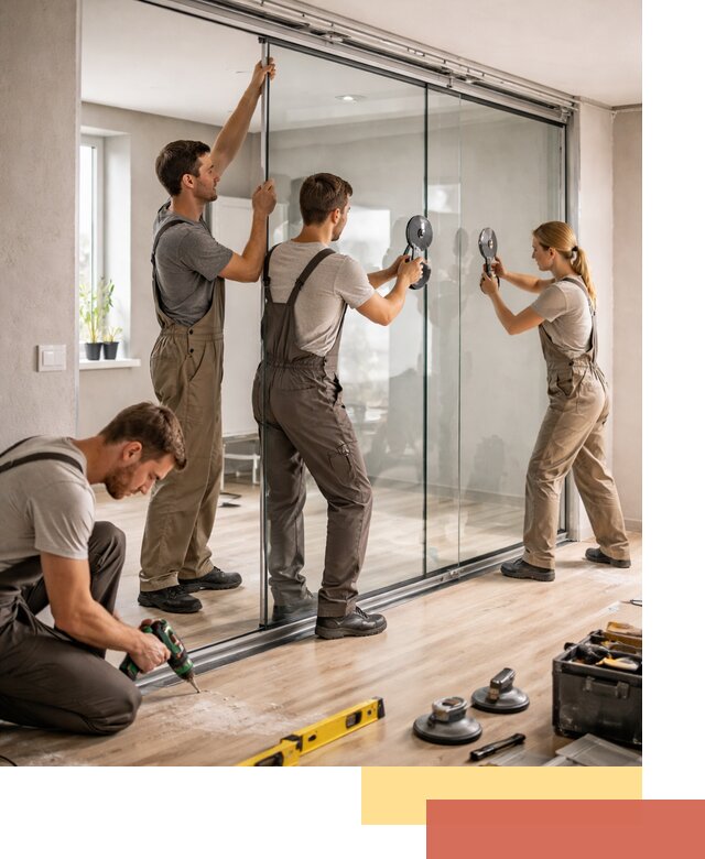 Изготовление стеклянных перегородок на заказ в Когалыме