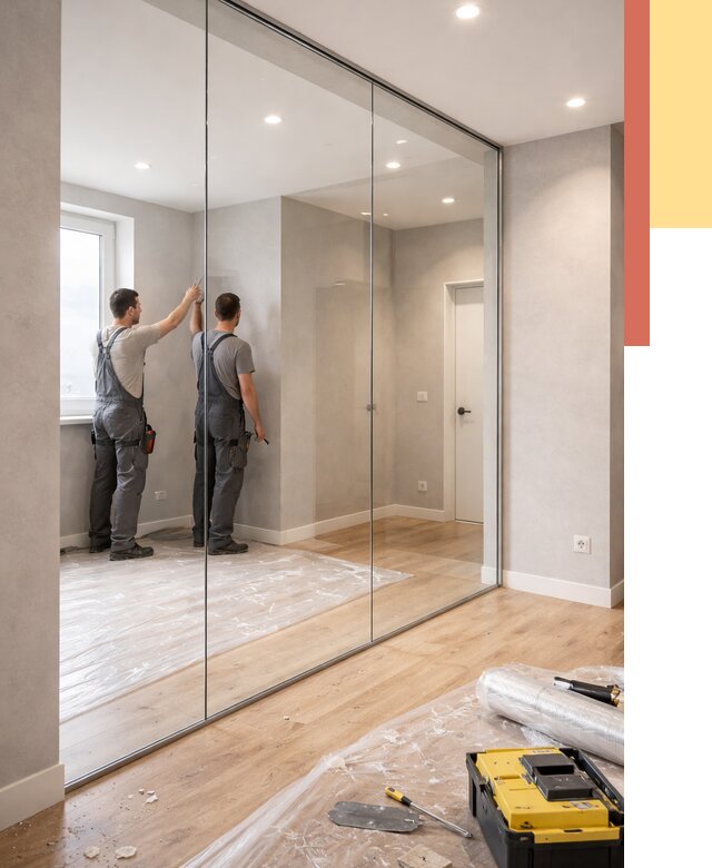 Безрамные стеклянные перегородки в Когалыме — монтаж от 9821 руб. | ОТДЕЛОЧНИК-Кгл