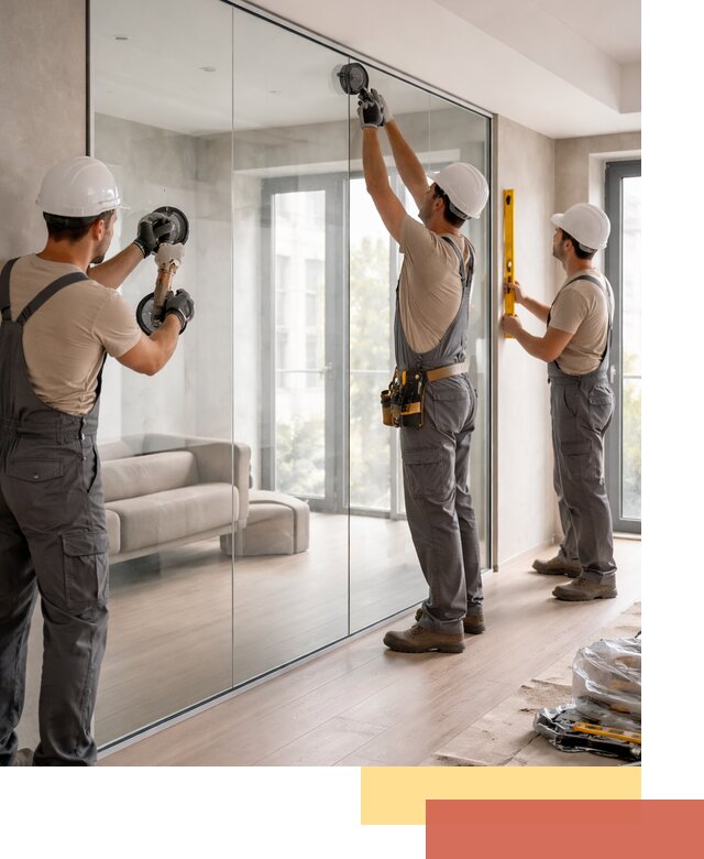 Перегородки из закаленного стекла в Когалыме для офисов и квартир