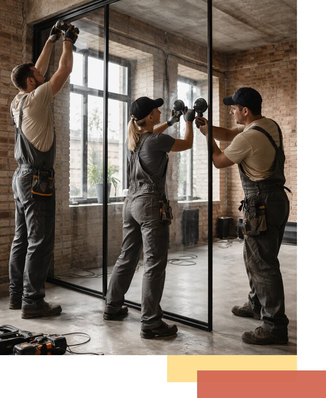 Стеклянные перегородки лофт — изготовление и монтаж в Когалыме