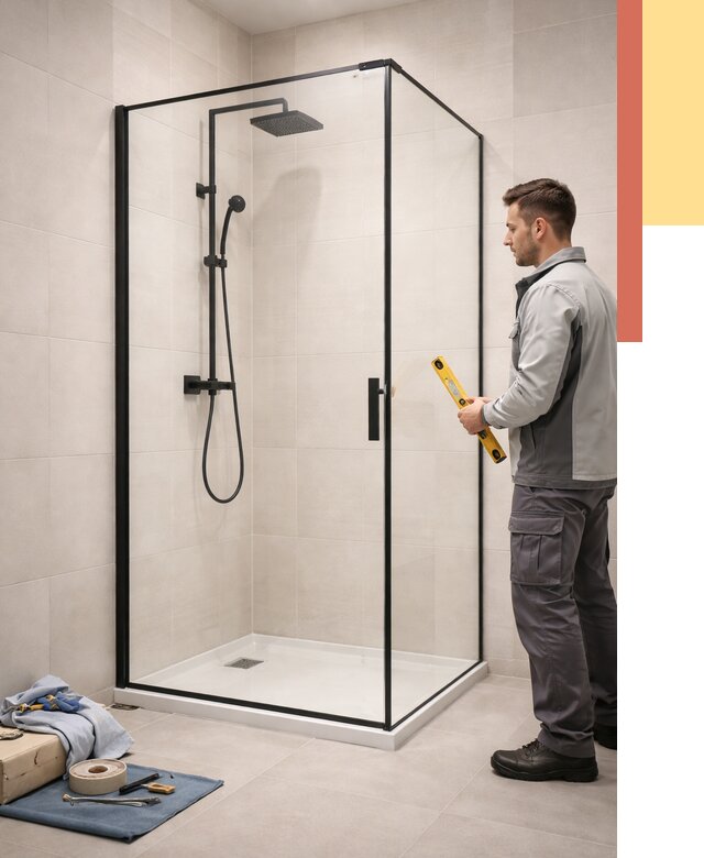 Стеклянные перегородки для душа в Когалыме от 12923 руб. | Монтаж под ключ — ОТДЕЛОЧНИК-Кгл