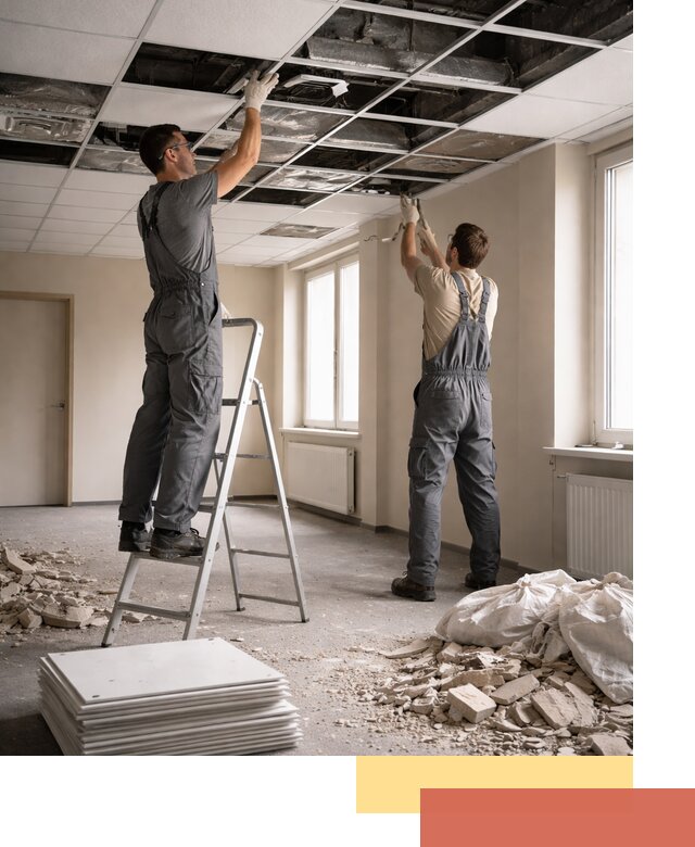 Демонтаж потолков Армстронг профессионально в Когалыме